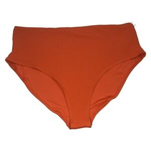 Old Navy Women 3X Orange High Rise French Cut Bikini Bottom New Warm Sunset